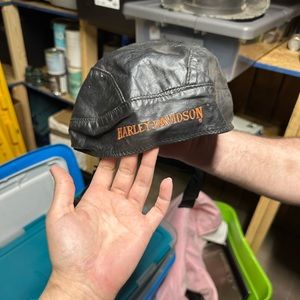 Vintage leather skullcap